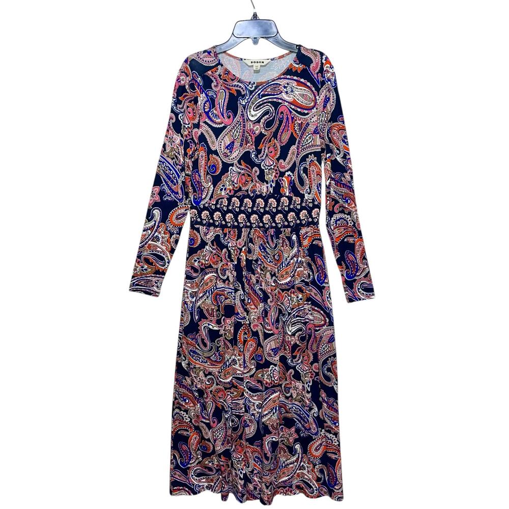 Boden Fit & Flare Jersey Dress Abigail Paisley